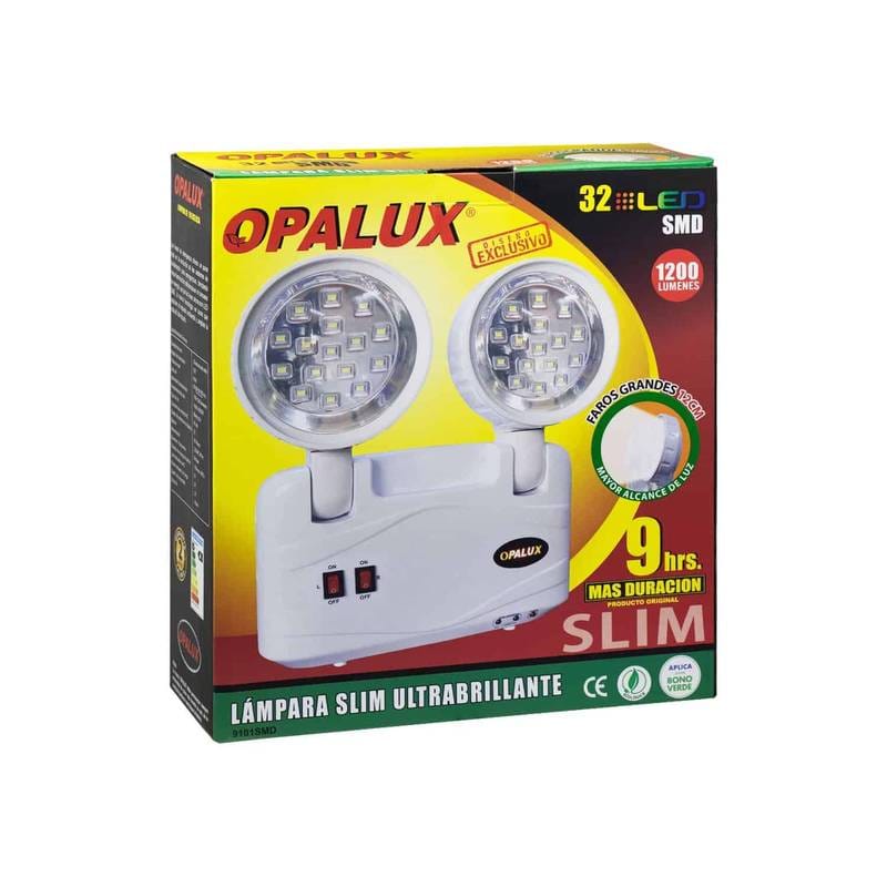 LUZ DE EMERGENCIA 9 HRS OPALUX